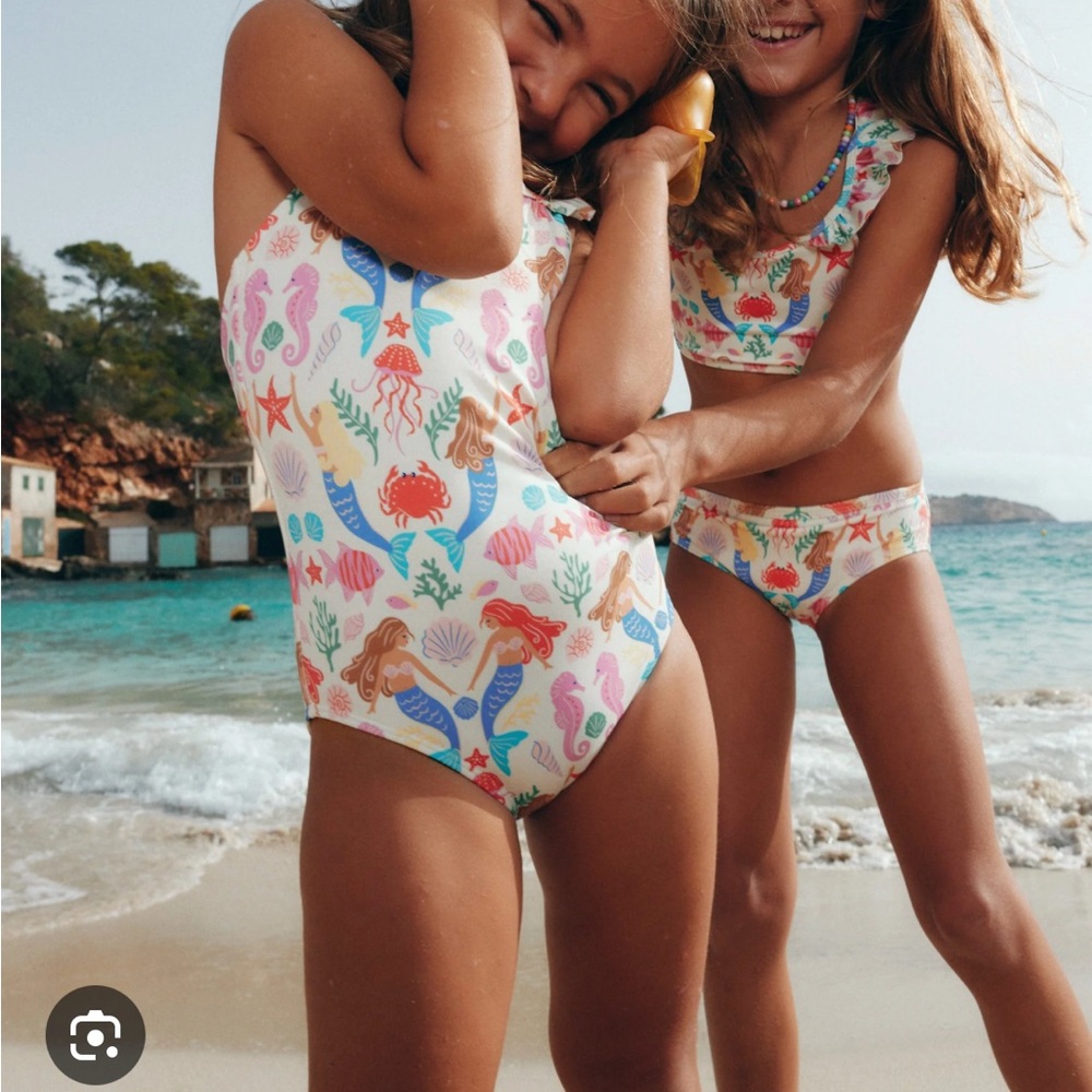 NWT- Colorful Kids mermaid Swimsuit